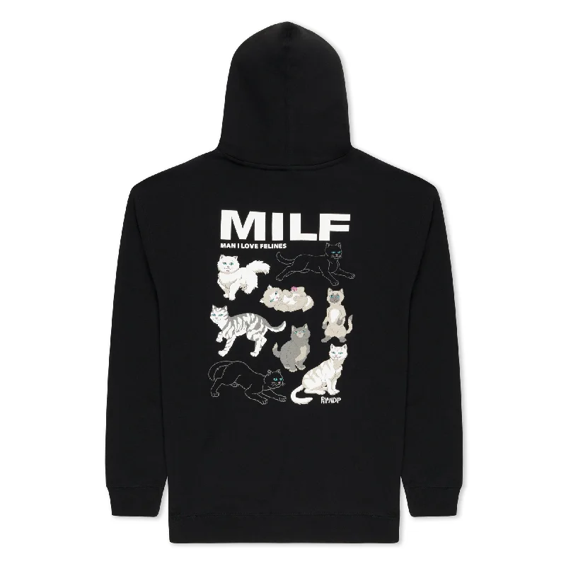 Man I Love Felines Hoodie (Black) Modern Men's 