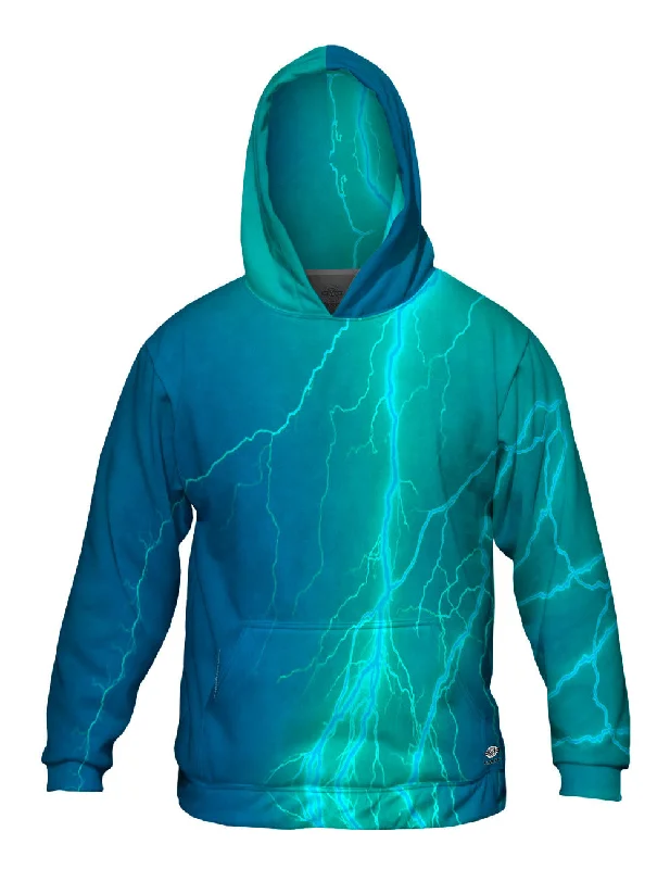 Lightning Storm Blue Turqouise Luxurious Men's High