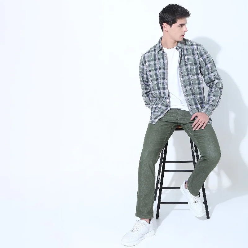 Straight Fit Selvedge Denim Hip Men's Urban
