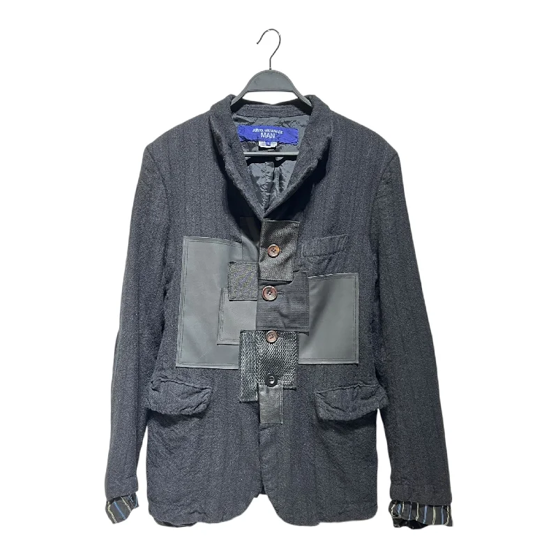 JUNYA WATANABE COMME des GARCONS/Peacoat/S/Wool/BLK/PATCHWORK Polished Men's Silk