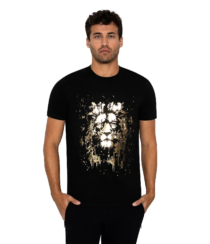 Bertigo Stretch Short-Sleeve Tshirts | MAJESTIC BLACK T-SHIRT Refined Men's Hand