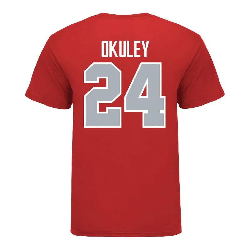 Ohio State Buckeyes Baseball Student Athlete T-Shirt #24 Mitchell Okuley Trendy Men's Oversized