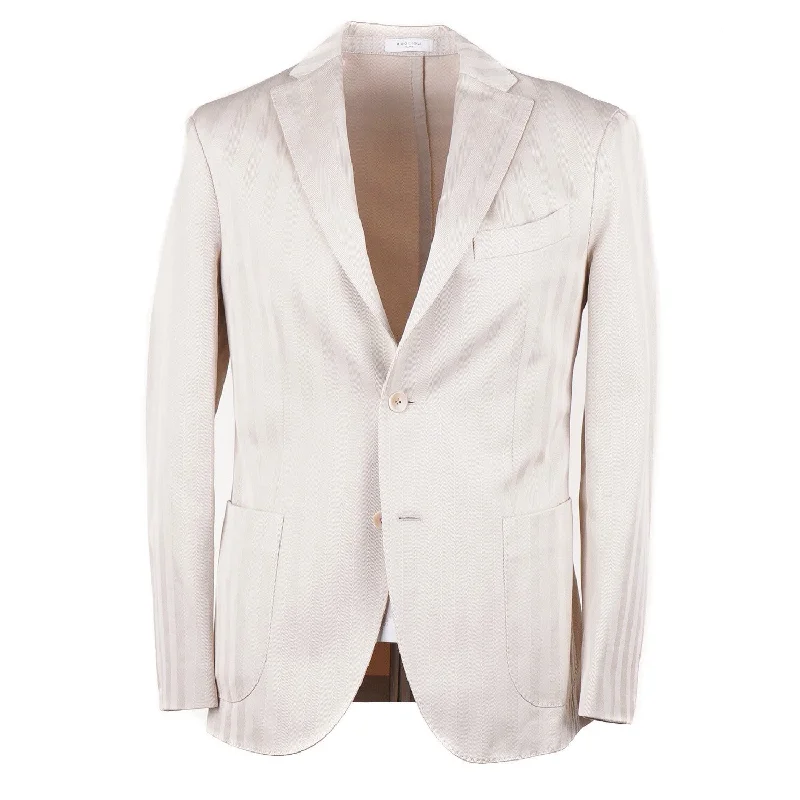 Boglioli Herringbone Cotton 'K Jacket' Elegant Men's Formal 