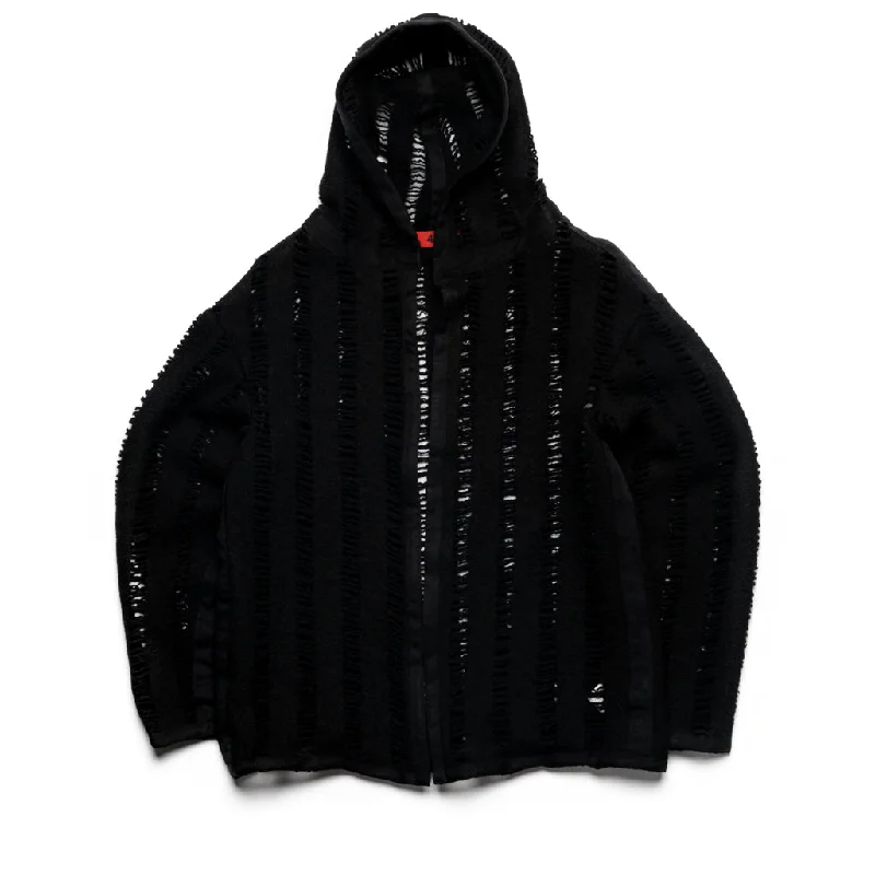 424 Black Laddering Hoodie - Black Sophisticated Men's 