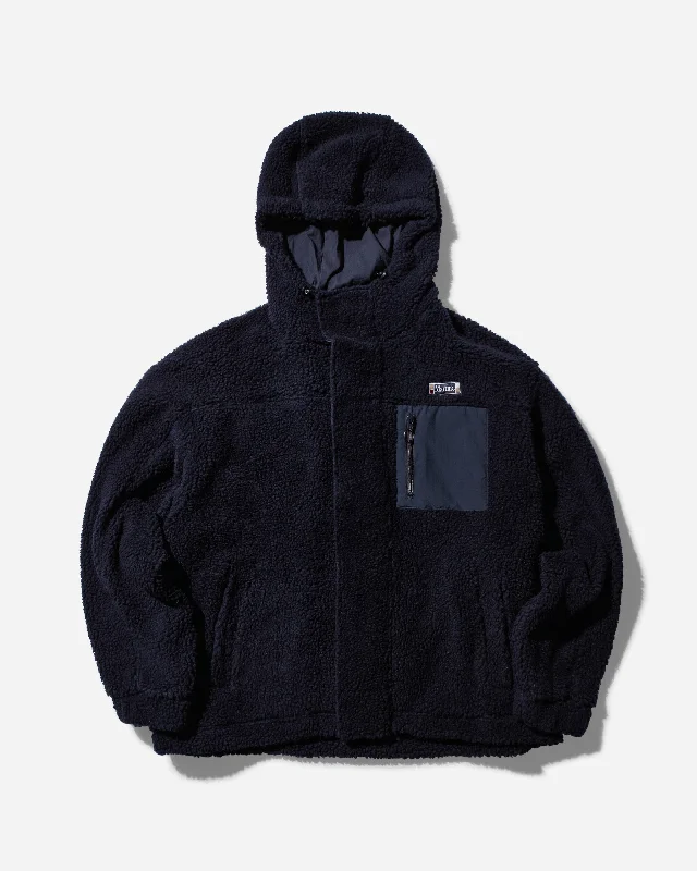 Men's Oversized Fleece Jacket Navy Trendy Men's Oversized