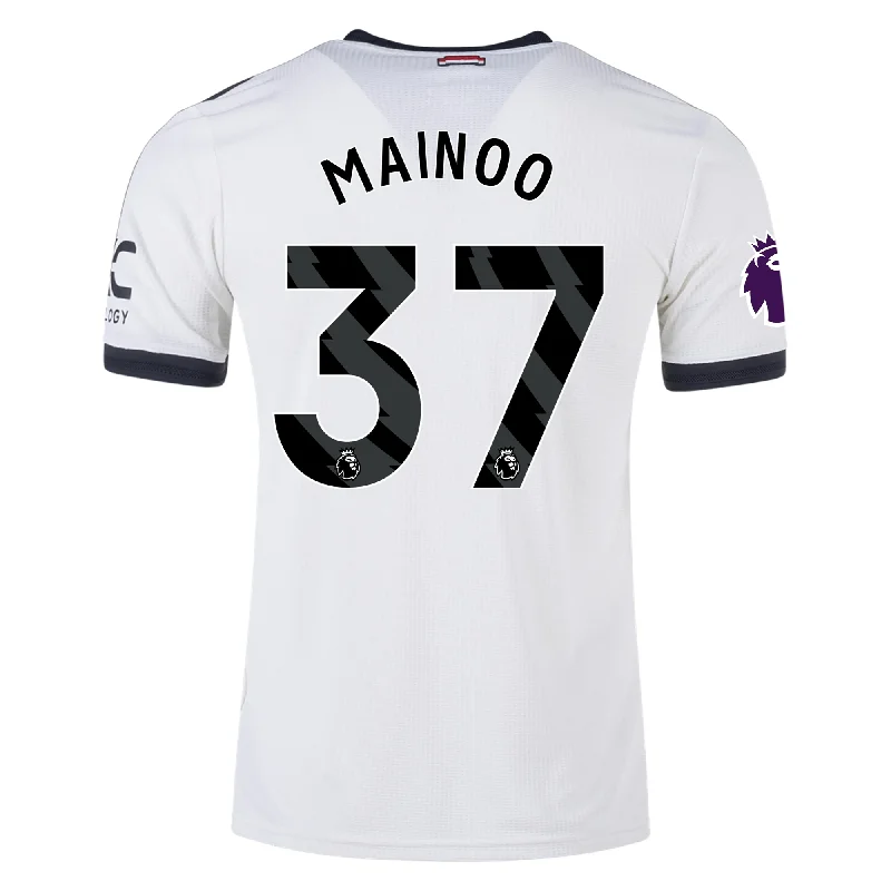 adidas Manchester United Kobbie Mainoo Authentic Third Jersey w/ EPL Patch 24/25 (Off White) Vacation