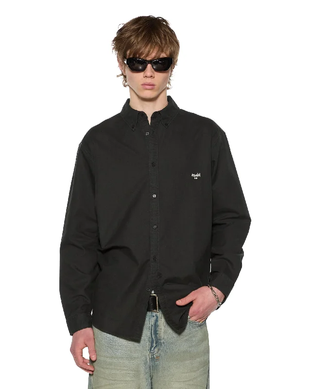 KSIGNATURE BUTTON DOWN LS SHIRT BLACK Laid