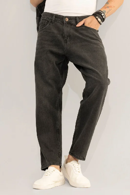 Dusk Washed Black Baggy Fit Jeans Dynamic Men's High