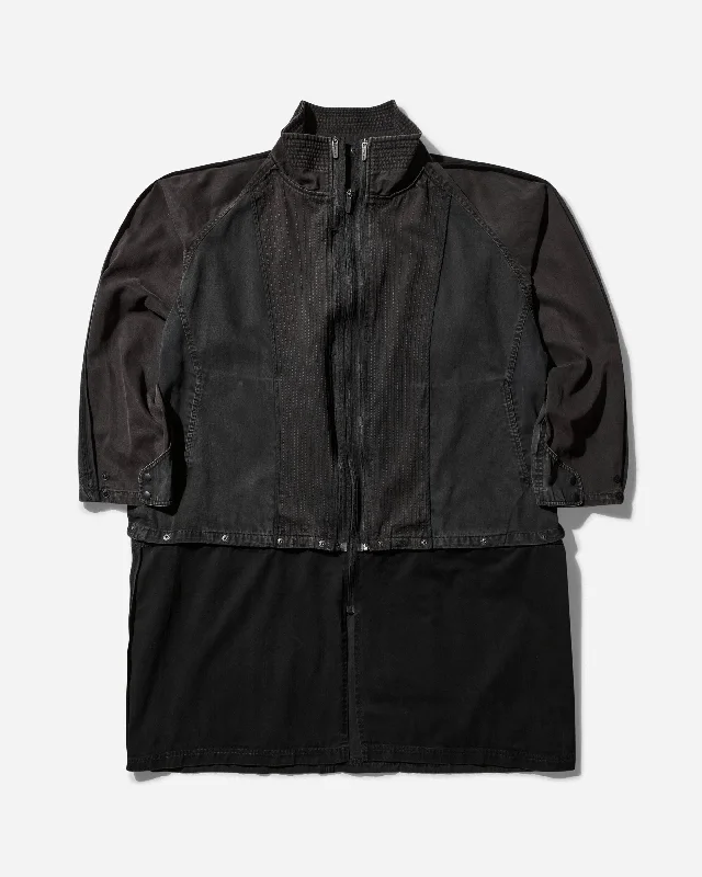 Men's Convertible Patchwork Coat Stone Sophisticated Men's French