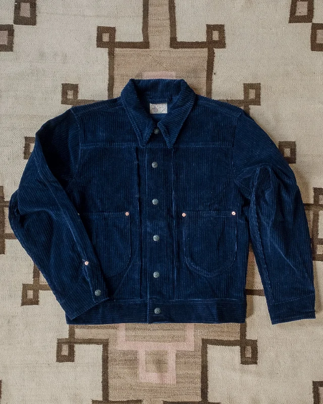 Japanese Indigo Corduroy Ranch Jacket Athletic Men's High