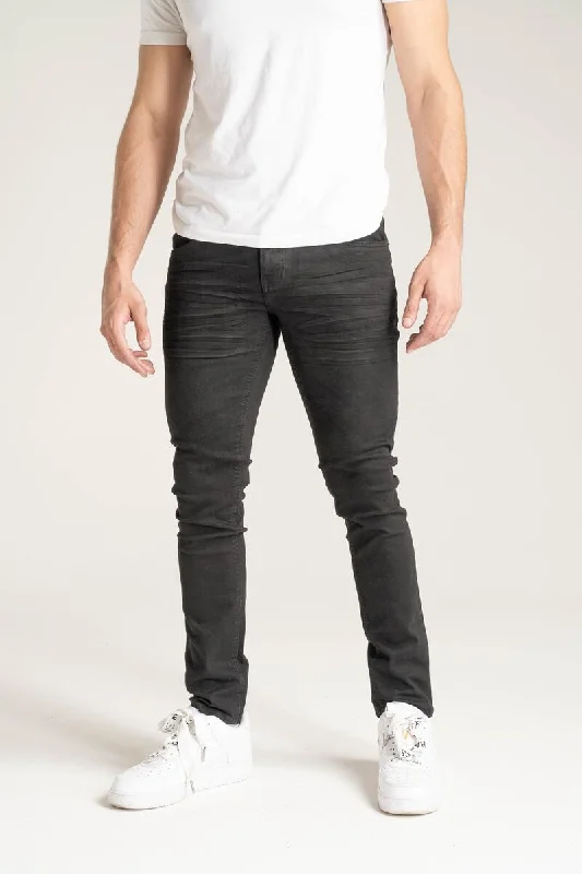 Solutus Premium Stretch Jeans with 3D Crinkle (Jet Black) Casual Men's Short