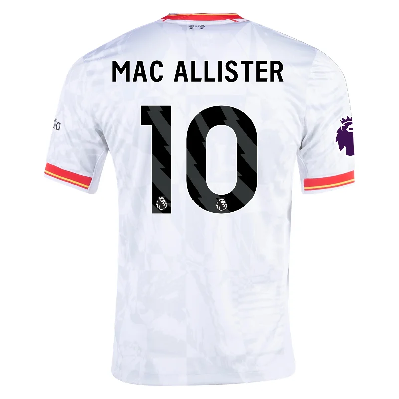 Nike Liverpool Alexis Mac Allister Third Jersey w/ EPL Patch 24/25 (White/Pure Platinum) Casual Men's Loose Nike Liverpool Alexis Mac Allister Third Jersey w/ EPL Patch 24/25 (White/Pure Platinum) Casual Men's Loose