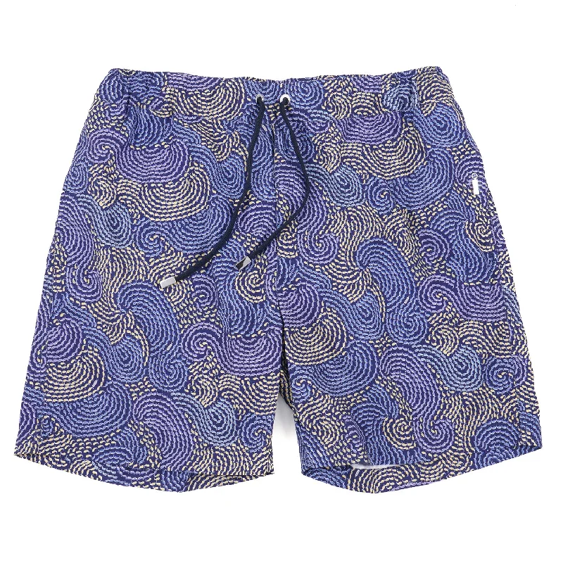 Zilli Whale Print Swim Trunks Adventure