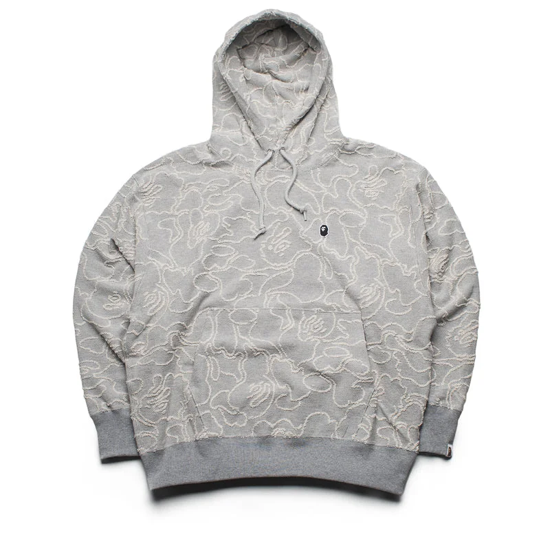 A Bathing Ape Line Camo Jacquard Pullover Hoodie - Grey Classic Men's Pin