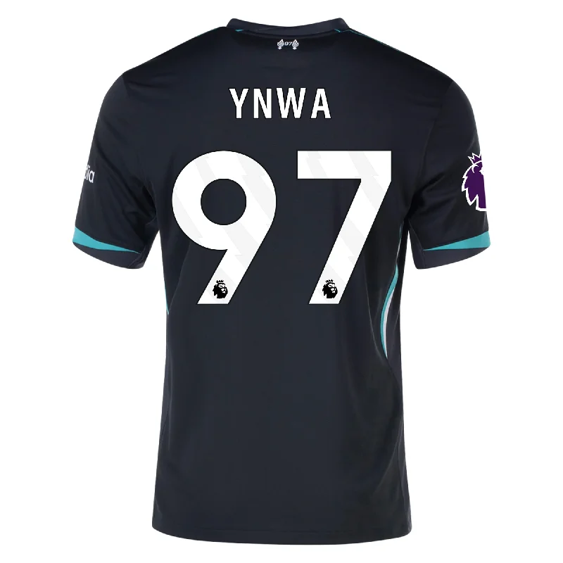 Nike Liverpool YNWA Away Jersey w/ EPL Patch 24/25 (Night Forest/Washed Teal) Dapper Men's Bow Nike Liverpool YNWA Away Jersey w/ EPL Patch 24/25 (Night Forest/Washed Teal) Dapper Men's Bow