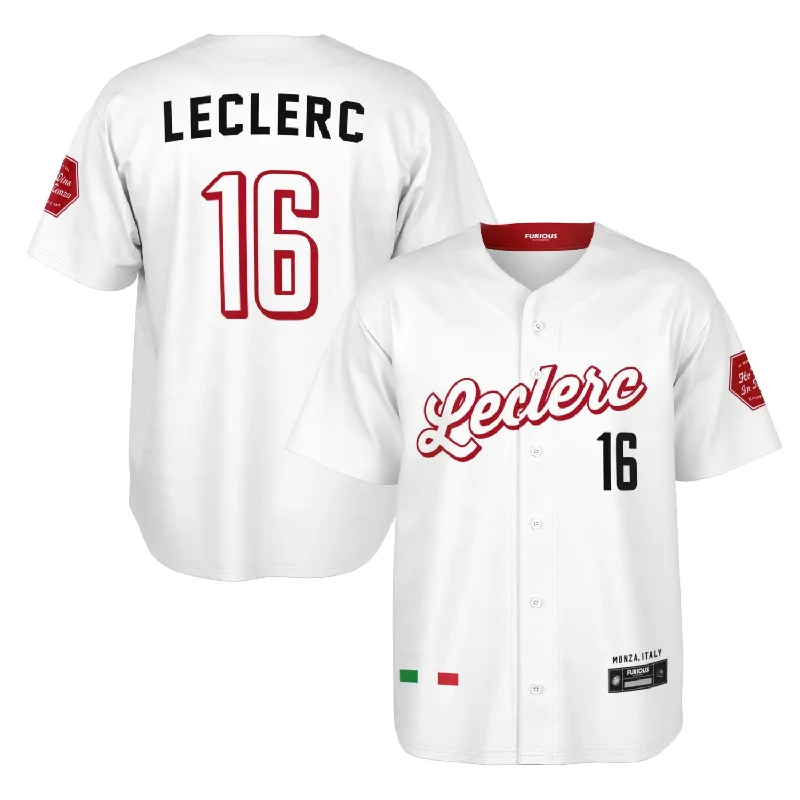 Leclerc - White Monza Jersey Sporty Men's Tennis