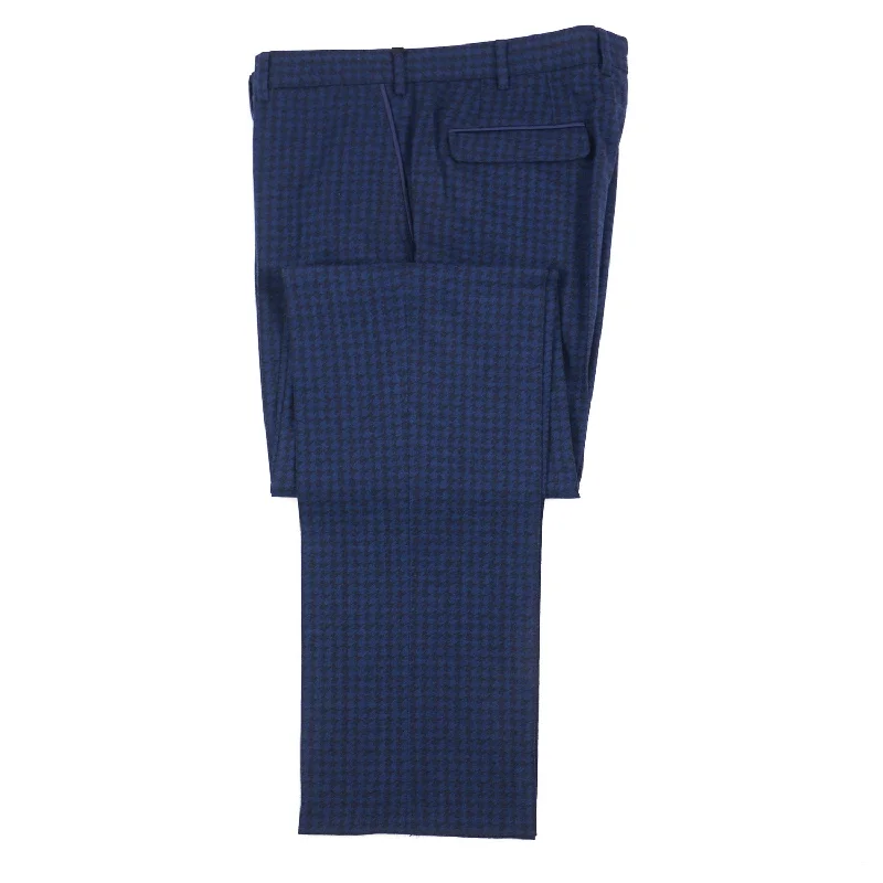 Zilli Soft Wool Pants with Leather Details Sporty Men's Athleisure 