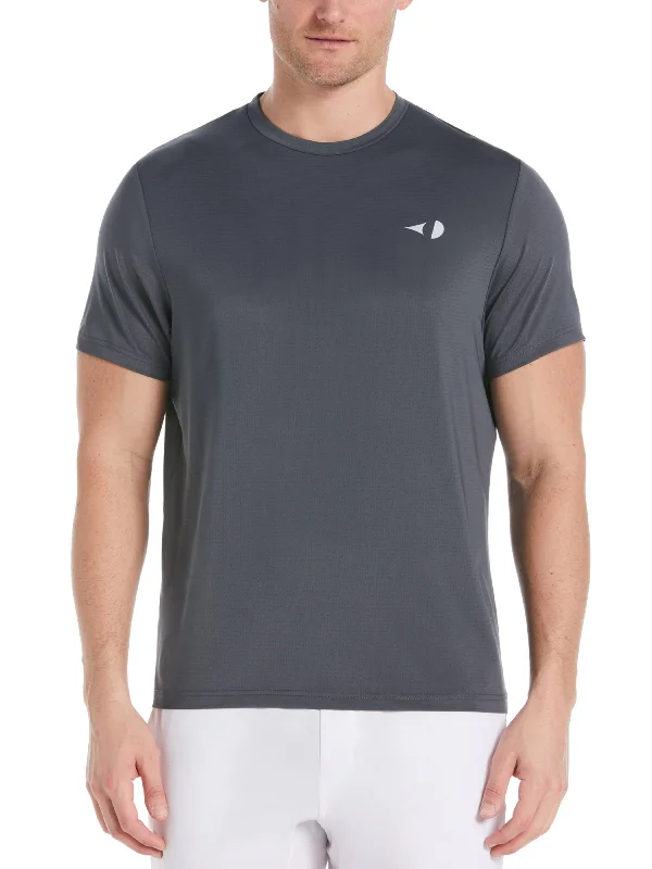 Men's Pin Hole Mesh Tennis Tee Artistic Men's Hand