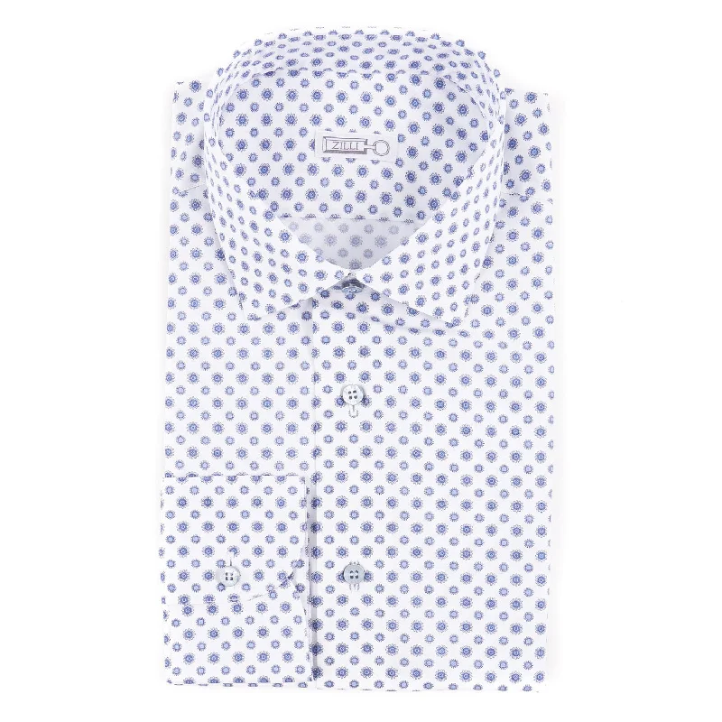 Zilli Cotton Shirt with Floral Medallion Print Dynamic Men's Moto