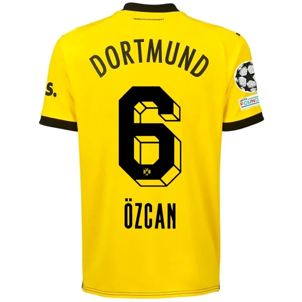 Puma Borussia Dortmund Salih Özcan Home Jersey w/ Champions League Patches 23/24 (Cyber Yellow/Puma Black) Hip Men's Retro Puma Borussia Dortmund Salih Özcan Home Jersey w/ Champions League Patches 23/24 (Cyber Yellow/Puma Black) Hip Men's Retro