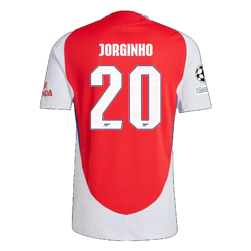 adidas Arsenal Authentic Jorginho Home Jersey w/ Champions League Patches 24/25 (Better Scarlet/White) Street adidas Arsenal Authentic Jorginho Home Jersey w/ Champions League Patches 24/25 (Better Scarlet/White) Street