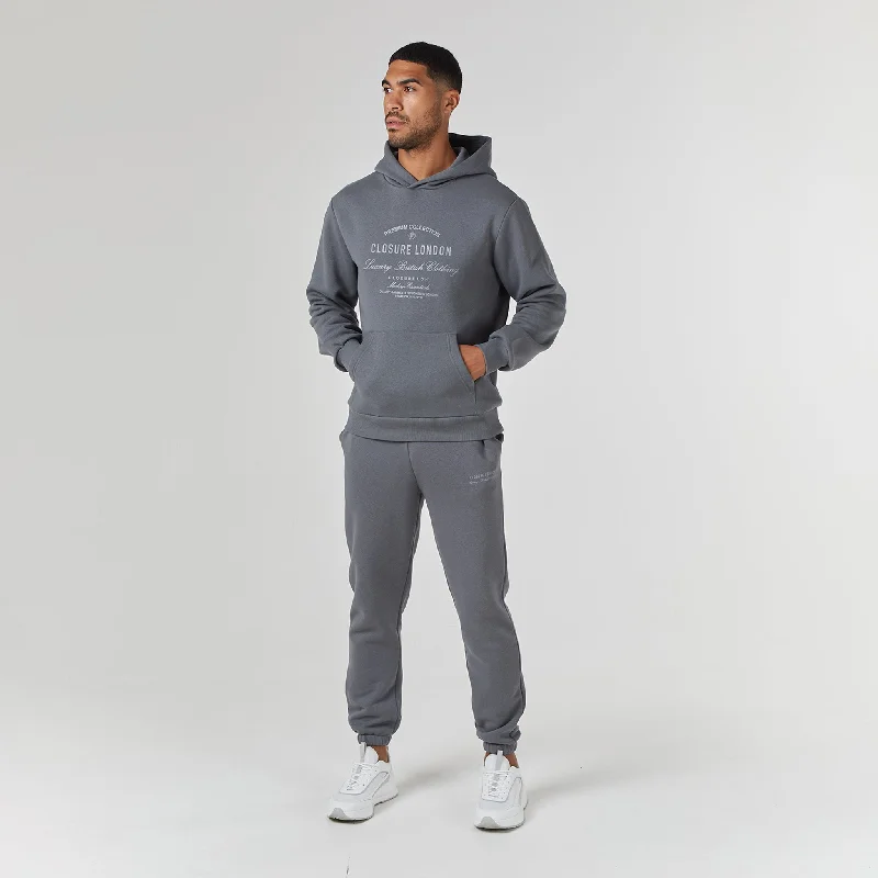 Layered Premium Tracksuit | Slate Trendy Men's Oversized