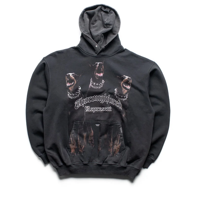 Represent Thoroughbred Hoodie - Vintage Black Refined Men's Velvet