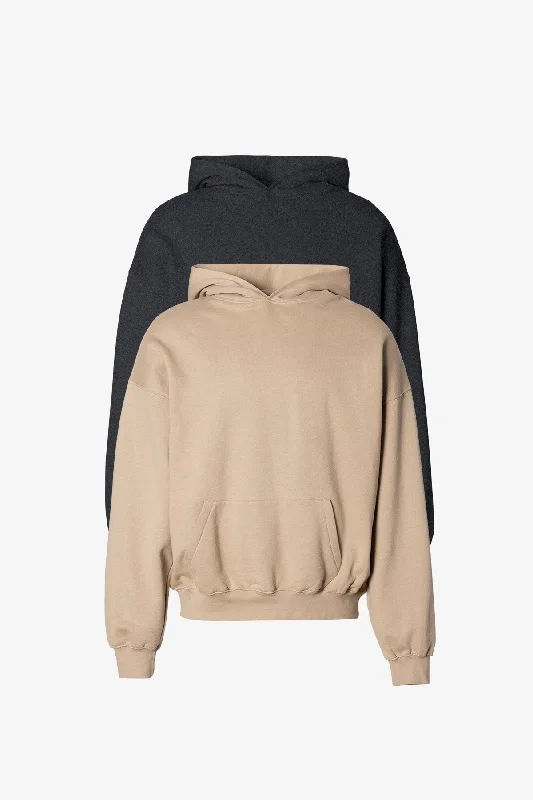 Every Day Hoodie 2 Pack - Earth/Washed Black Sophisticated Men's 