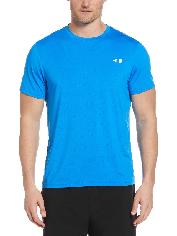 Men's Pin Hole Mesh Tennis Tee Unique Men's Patch