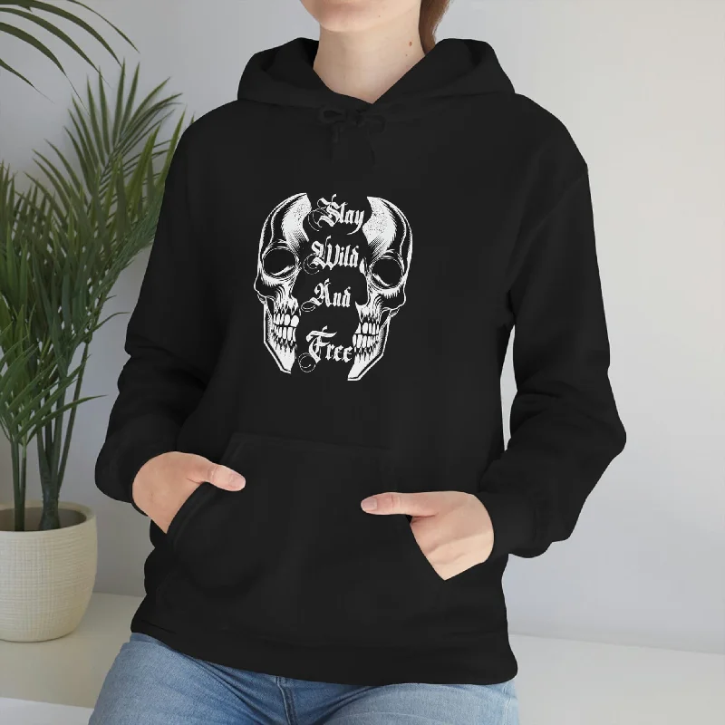 Skull Play Wild And Free Unisex Hooded Sweatshirt Elegant Men's Cashmere