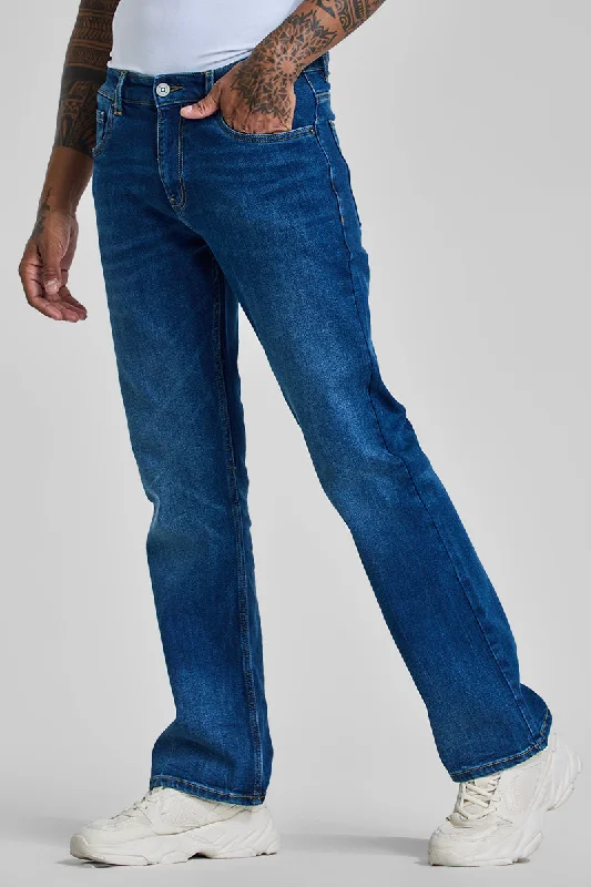 Blue Bootcut Jeans Sophisticated Men's French