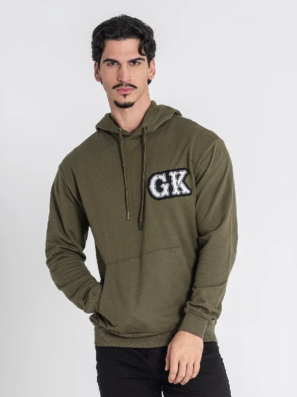 Army Green GK West Hoodie Casual Men's Loose