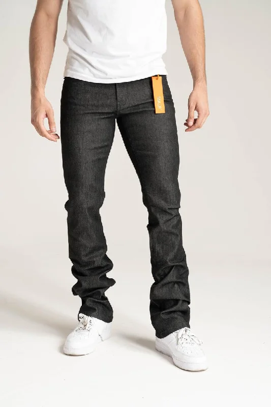 Taker Premium Raw Stretch Stacked Jean (Raw Black) Classic Men's Pin