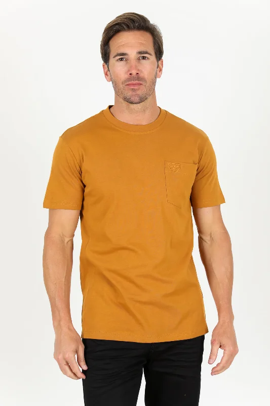 Classic Cotton Knit Camel T-Shirt Organic