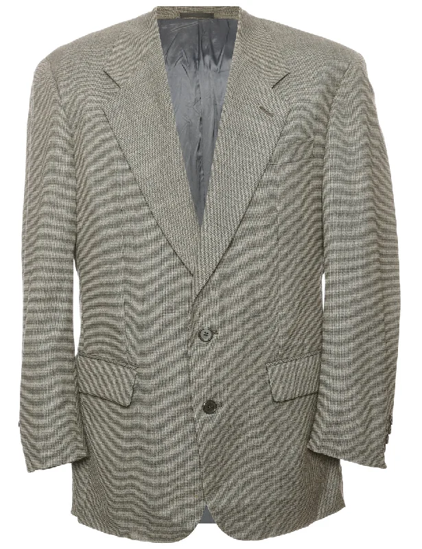 Single Breasted Black & White Blazer - M Masculine Men's 