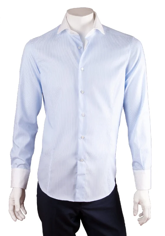 Two-Tone Ribbed Cotton Shirt Bold Men's Animal