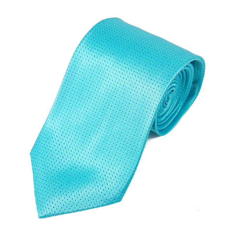 Isaia Aqua Blue Pindot Silk Tie Tough Men's Military