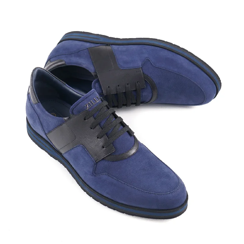 Zilli Nubuck and Calf Leather Sneakers Masculine Men's Thick