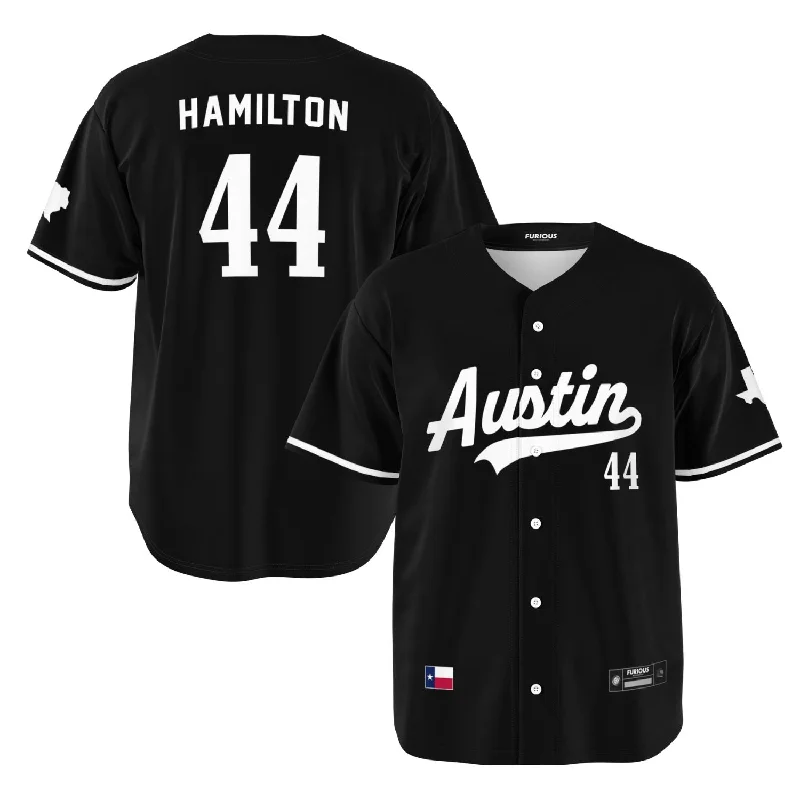 Hamilton - Jet Black Austin Jersey Elegant Men's Cashmere