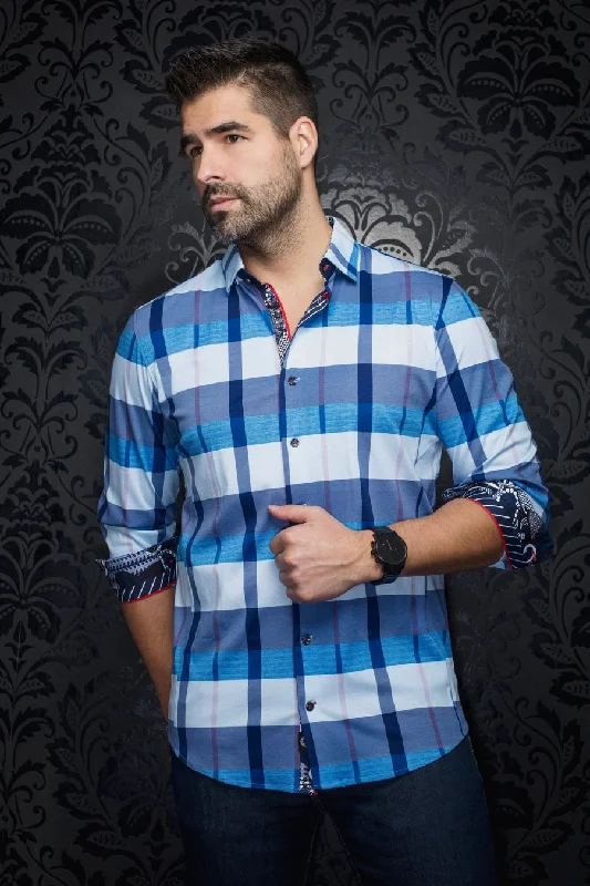 Au Noir Stretch Shirt | Schumann Light Blue Adventure