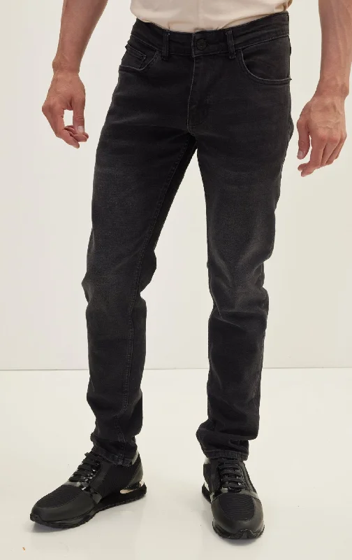 Classic Slim Fit Jean - Black Refined Men's European