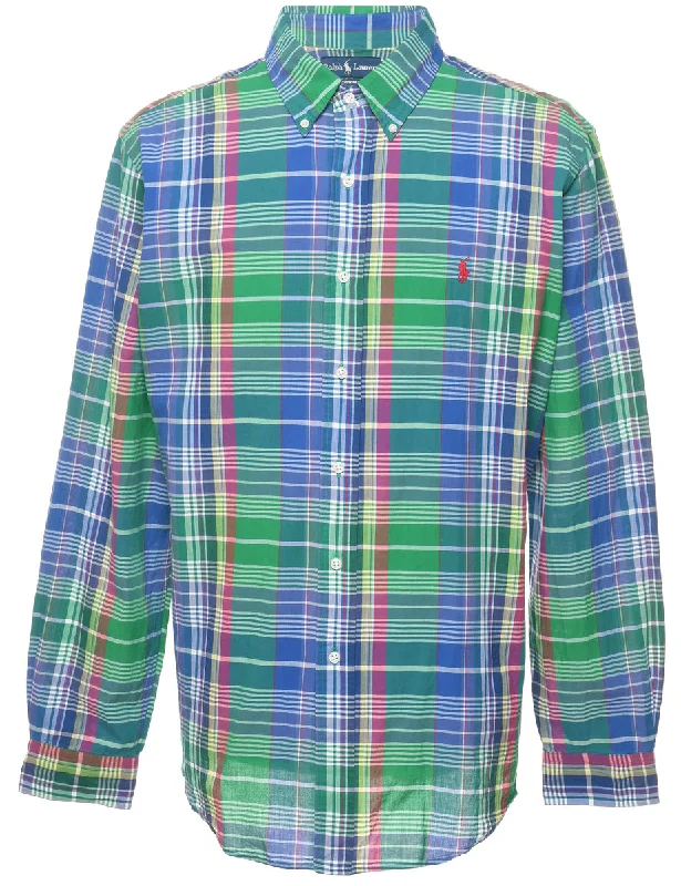 Multi-Colour Checked Ralph Lauren Checked Shirt - XL Trendy Men's Bucket