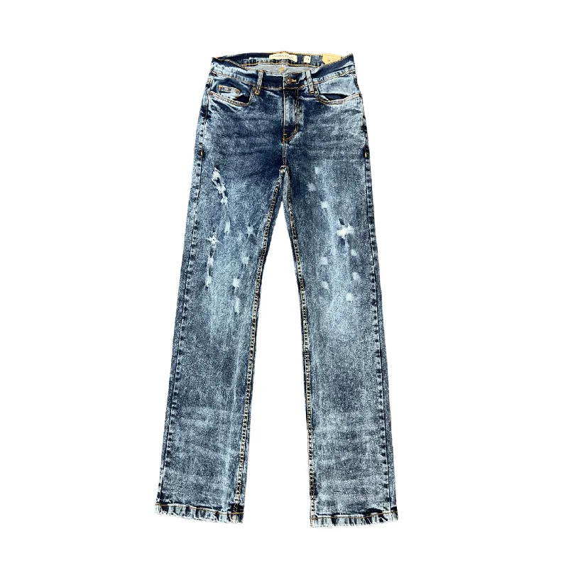 Evolution Ripped Straight Fit Jean (Blue) Athletic Men's High