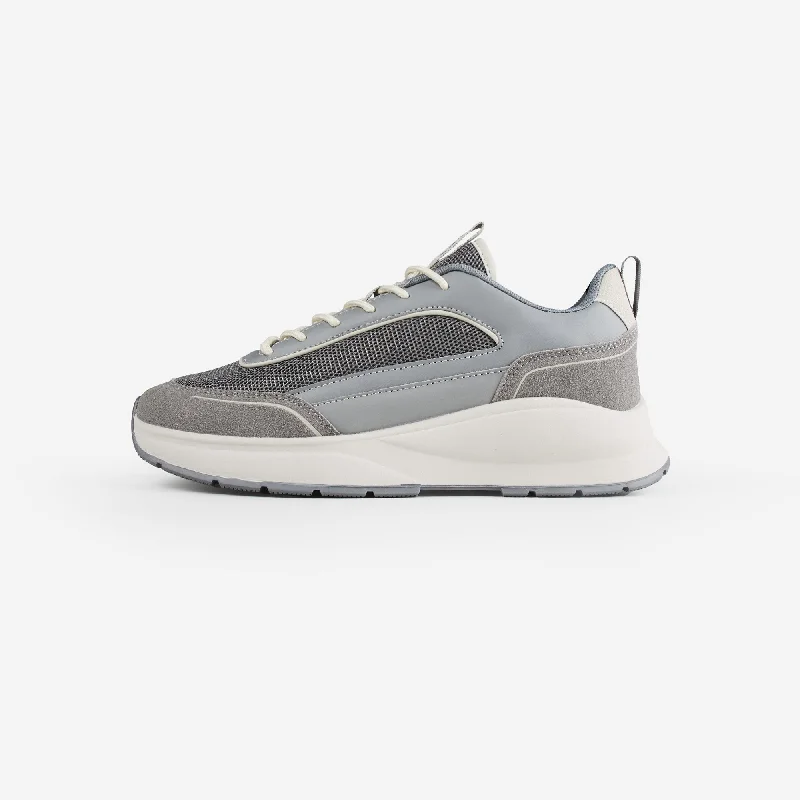 Premium Tech Runner | Neutral Ecru Grey Stylish Men's Neon
