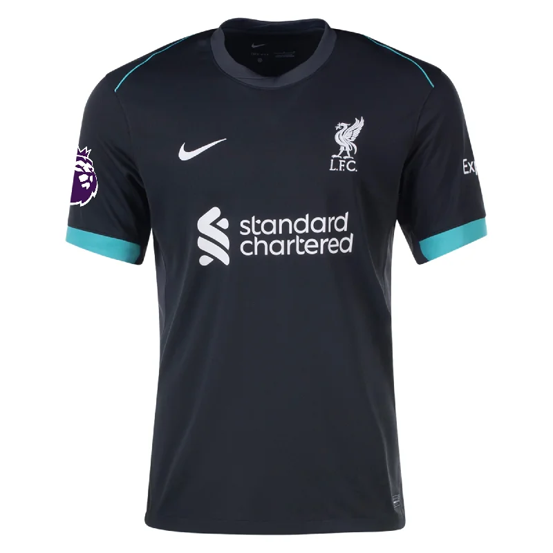 Nike Liverpool Away Jersey w/ EPL Patch 24/25 (Night Forest/Washed Teal) Sleek Men's Contemporary Nike Liverpool Away Jersey w/ EPL Patch 24/25 (Night Forest/Washed Teal) Sleek Men's Contemporary
