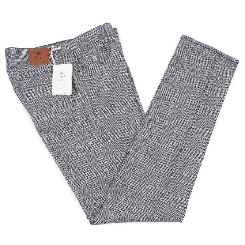 Luigi Borrelli Wool 5-Pocket Pants Elegant Men's Cashmere