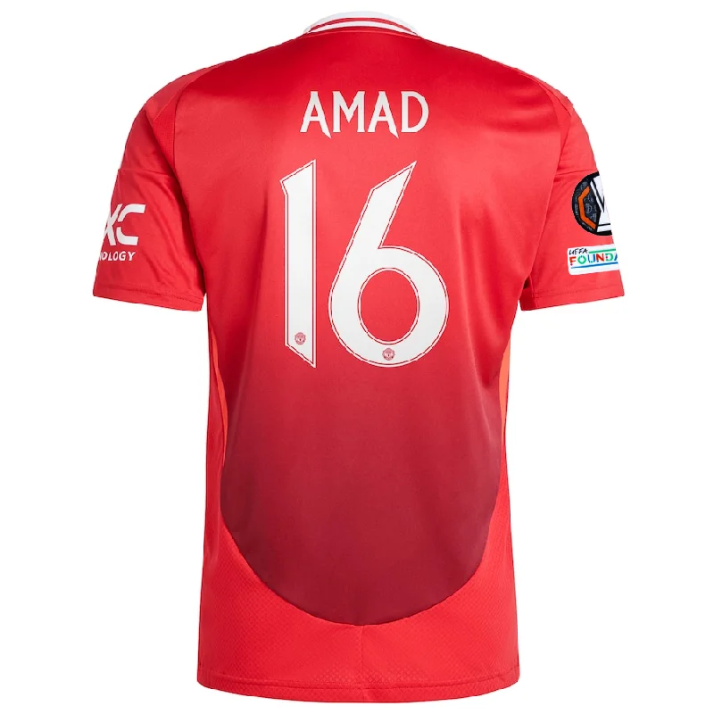 adidas Manchester United Amad Diallo Home Jersey w/ Europa League Patches 24/25 (MUFC Red) Trendy Men's Scandinavian adidas Manchester United Amad Diallo Home Jersey w/ Europa League Patches 24/25 (MUFC Red) Trendy Men's Scandinavian