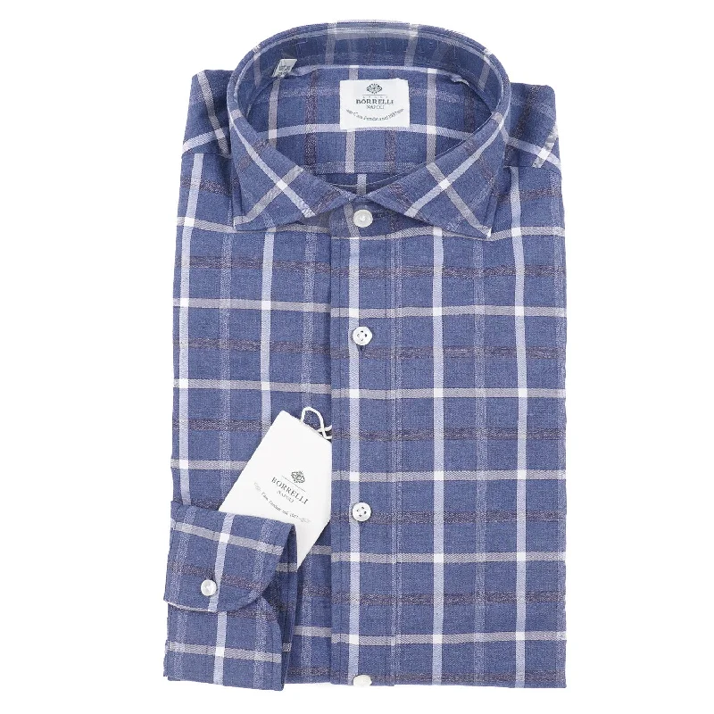 Luigi Borrelli Regular-Fit Cotton Shirt Dynamic Men's Moto