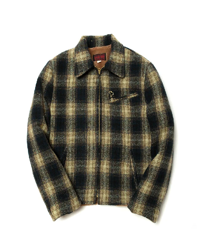 Mustard Plaid Sports Jacket Elegant Men's Cashmere