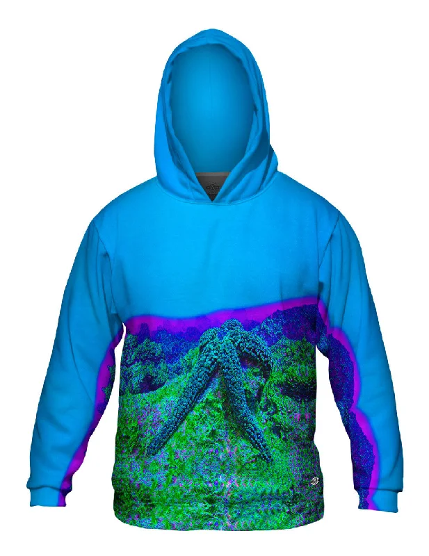 Neon Starfish Glow Underwater Elegant Men's Cashmere
